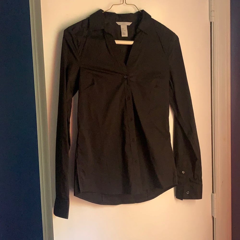 black button down